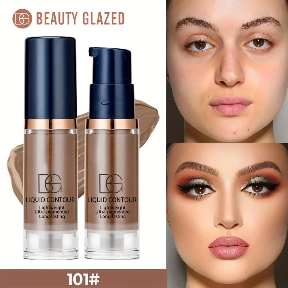 2 Colors Liquid Contour Cream, Long-Lasting Matte Effect, Silky And Waterproof Texture, Matte Effect, Face Bronzer, Face Makeup