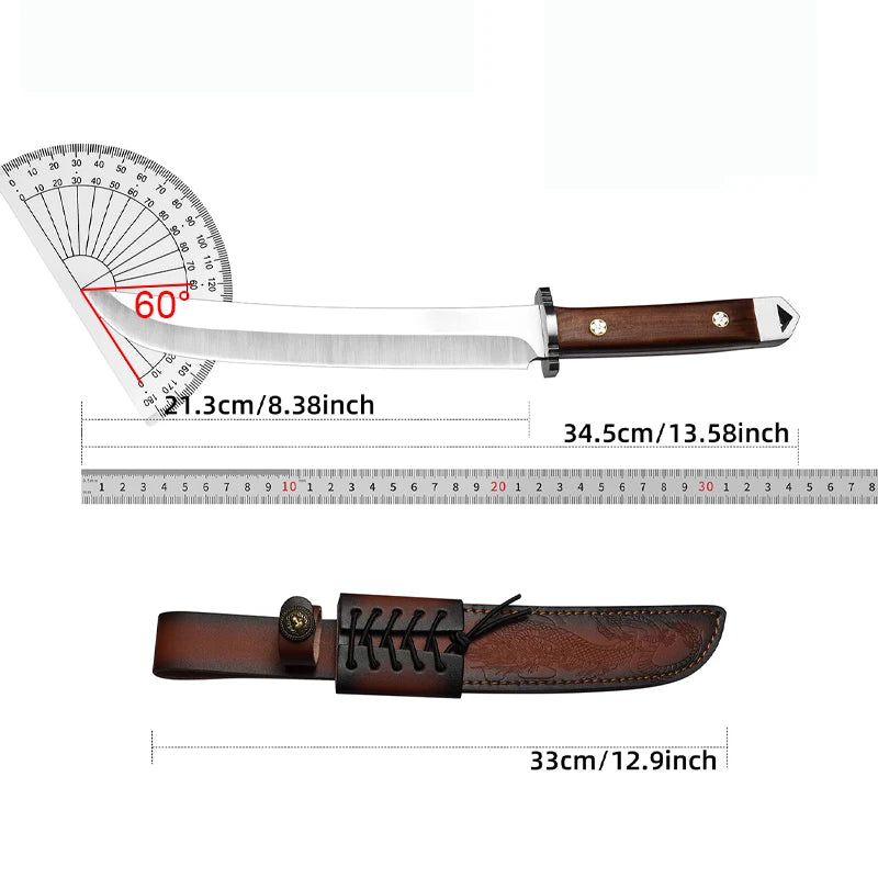 Professional kitchen knife household kitchen Japanese chef knife with knife cover, cutting knife for meat, vegetables and fruits