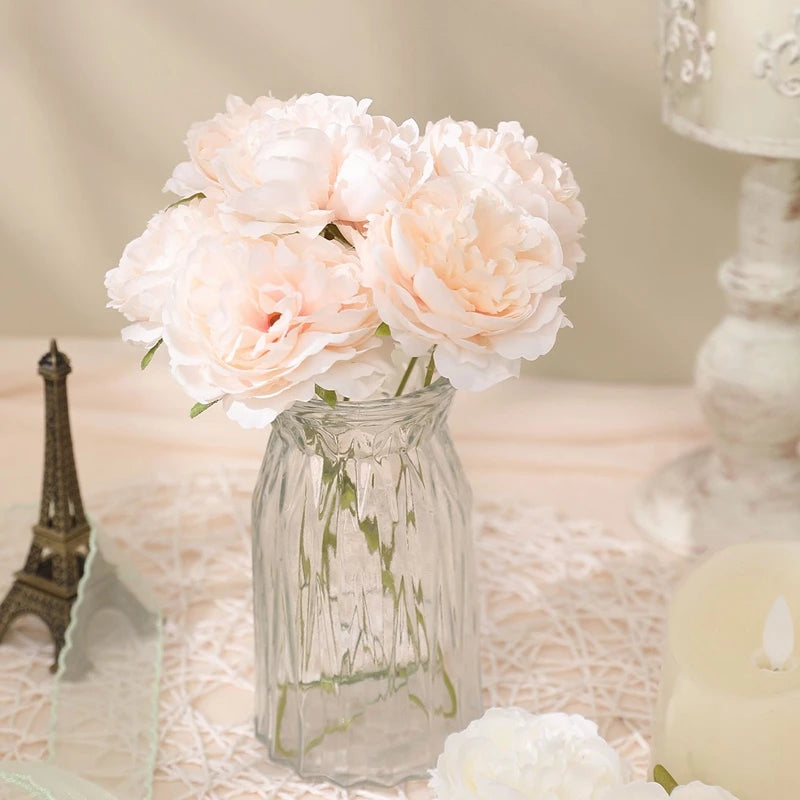 3/5Pcs Peony Artificial Flowers Bouquet Fake Flowers for Home Room Decor Wedding Decoration DIY Craft Garland Gifts Accessories