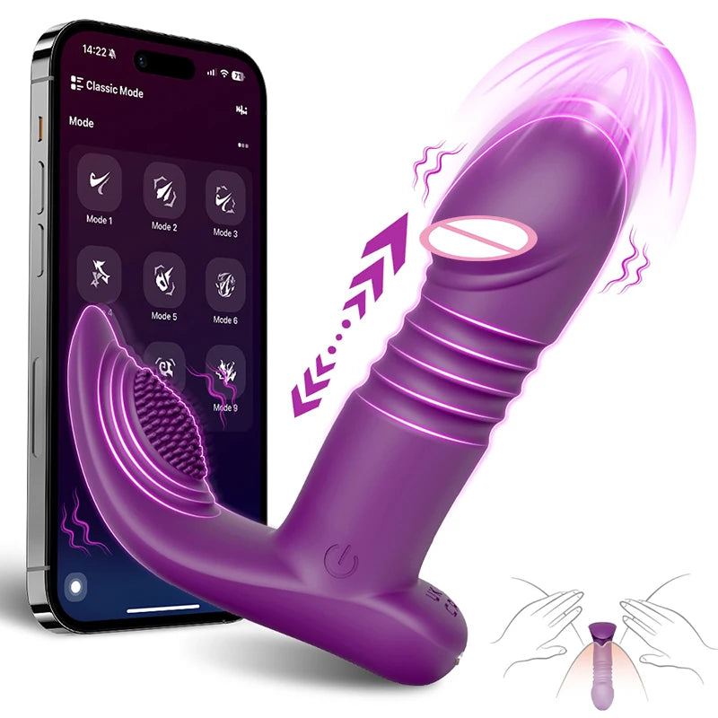 APP Bluetooth Control Penetration Vagina Vibrator Women Wearable Clitoris Stimulator Vibration Adult Erotica Products Female