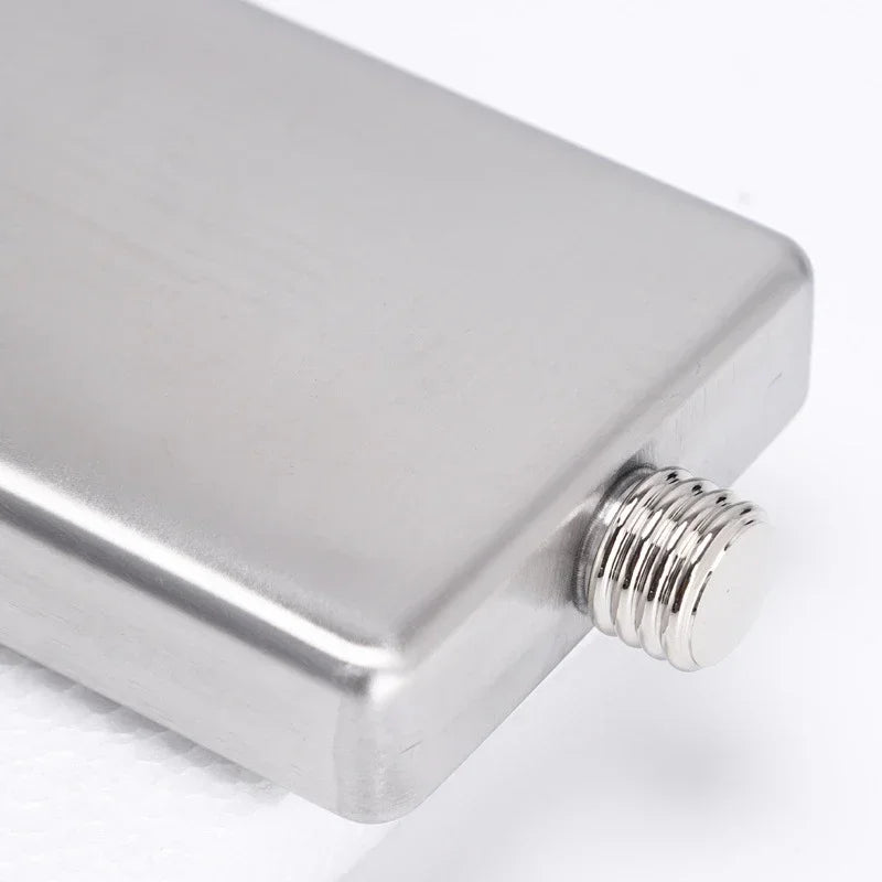 9 oz Portable Wine Hip Flask Stainless Steel Wine Pot Camping Square Flagons Whisky Bottle