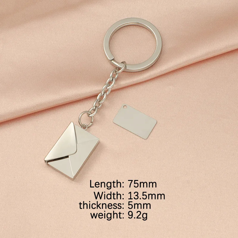 Love Letter Envelope Keychain Cartoon Heart To Puzzle Couple Mini Drawing Board Valentine's Day A Pair Customized Pendant Gifts