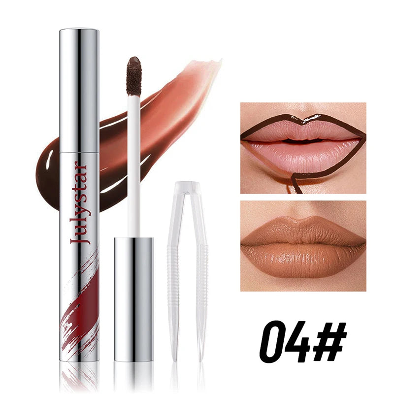 Instant Peel-off Lip Liner Stain Tattoo Lip Gloss Waterproof Tear-off Matte Lips Tint Red Brown Contour Stain Lipstick Makeup