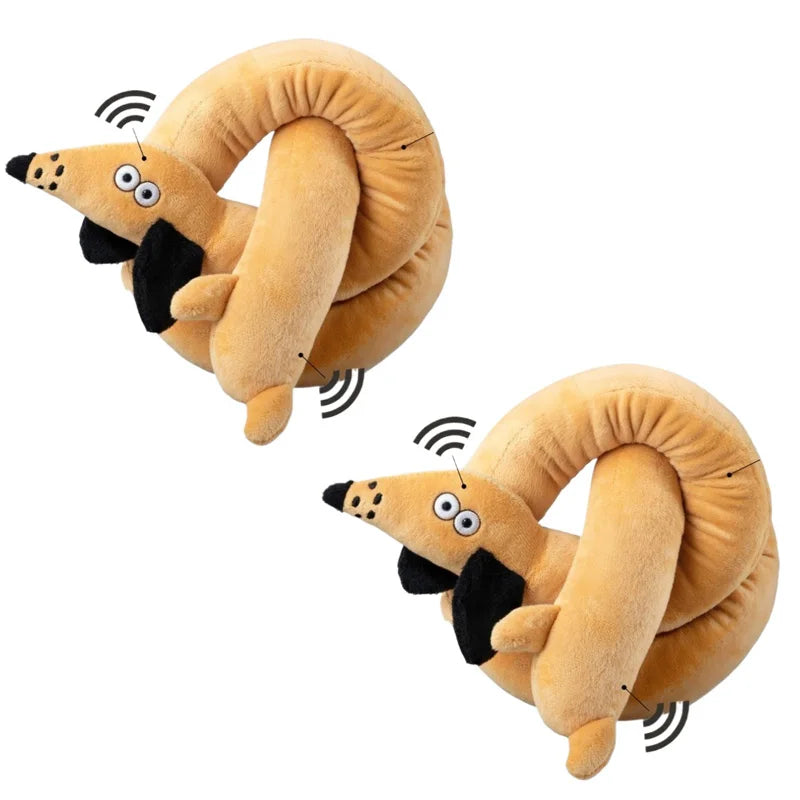 Interactive Dog Toy Non-stuffed Soft Plush Toy Puppy Teeth Cleaning Chew Toys Bit Resistant Squeaky Pet Dog Plush Toy