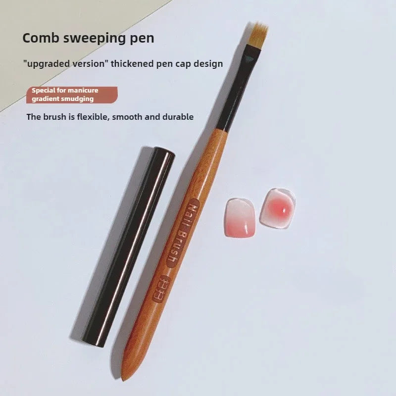 Gradient Nail Art Brush Acrylic Nail Ombre Pen DIY UV Gel Brushes Painting Drawing Flowers Nails Brush Manicure Tools for Salon