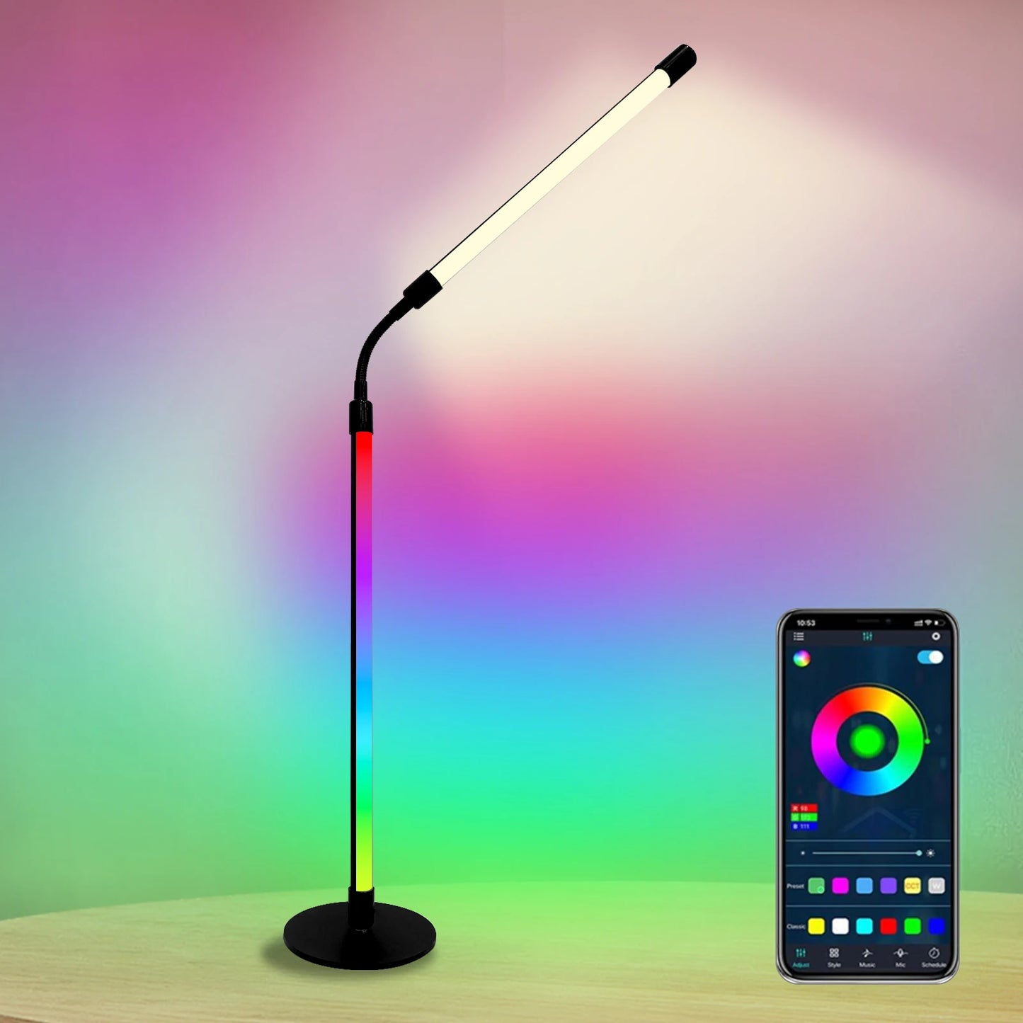Living Room Adjustable LED table Lamp, Standing Reading Lamp, Children's Study Lamp, Dimmable, Bedroom and Office Decoration