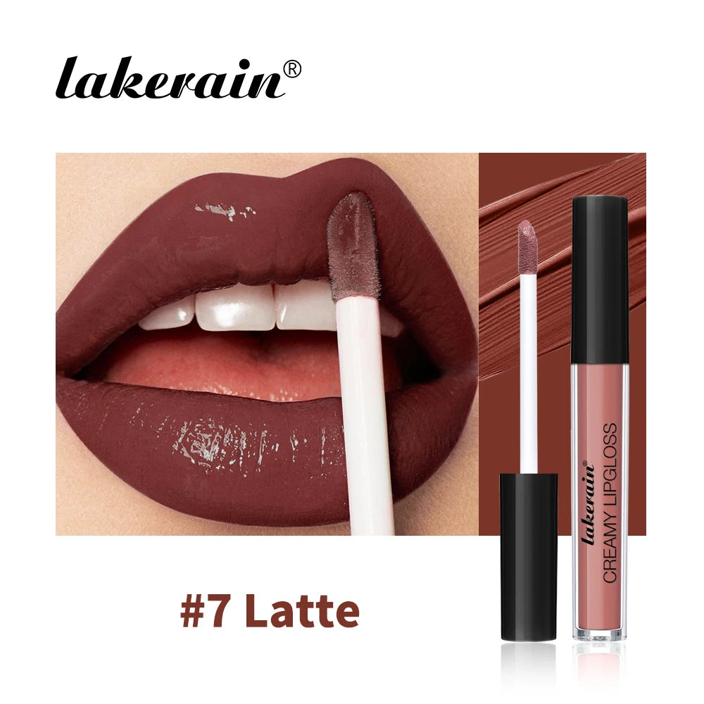 8 Colors Waterproof Lipstick Creamy Lip Gloss, Non-Stick to Cup Non-Fading Long-Lasting Moisturizing Velvet Liquid Lipstick