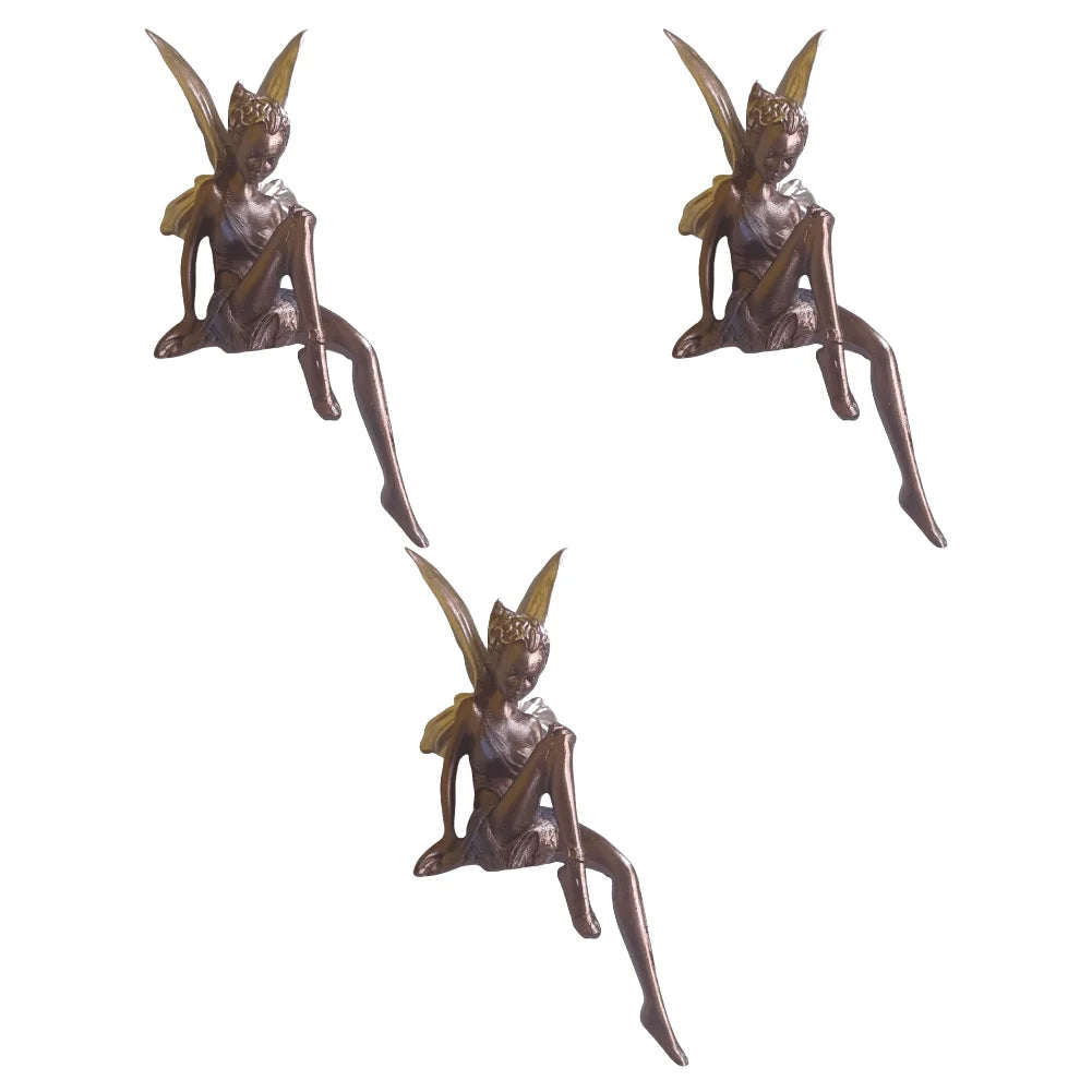 Flower Fairy Sculpture Garden Landscaping Yard Art Ornament Resin Turek Sitting Statue Outdoor Angel Figurines Craft Decoration