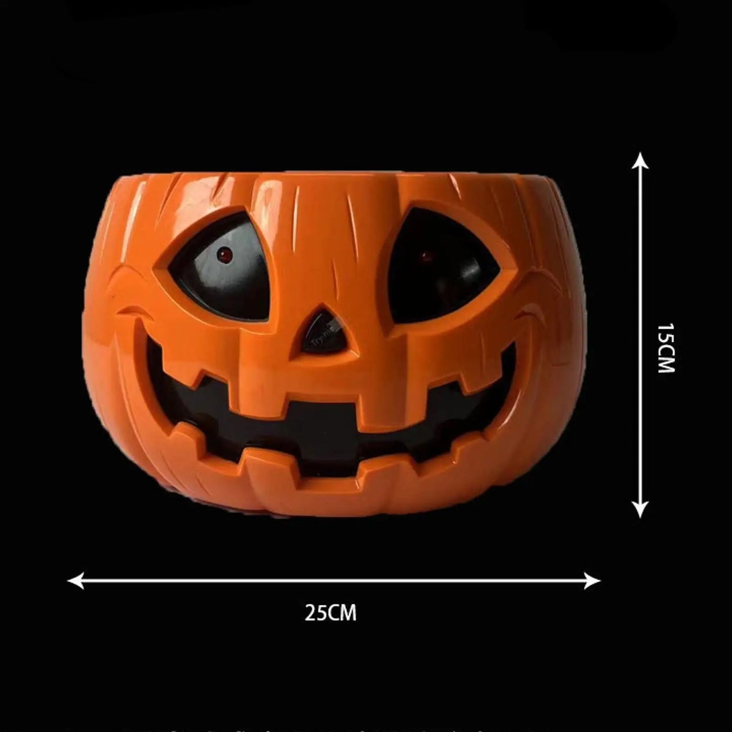 Halloween Pumpkin Candy Bowl Glow in The Dark Halloween Electric Toy for Home Outdoor Indoor Garden Holiday Party Decoration