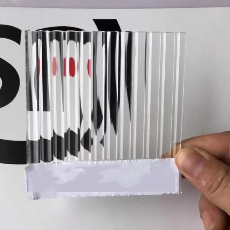 Thick / Wide / Fine Stripe Transparent Acrylic Stripe Plate Wave Plate Decorative Plate Room Decoration Cabinet Door Processing