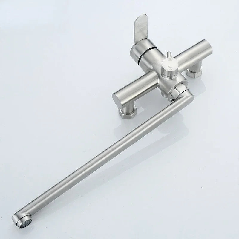 Wall-mounted Shower Head Bathtub Triple Shower Faucet Shower Set 304 Stainless Steel Mixer Tap Bathroom Accessories