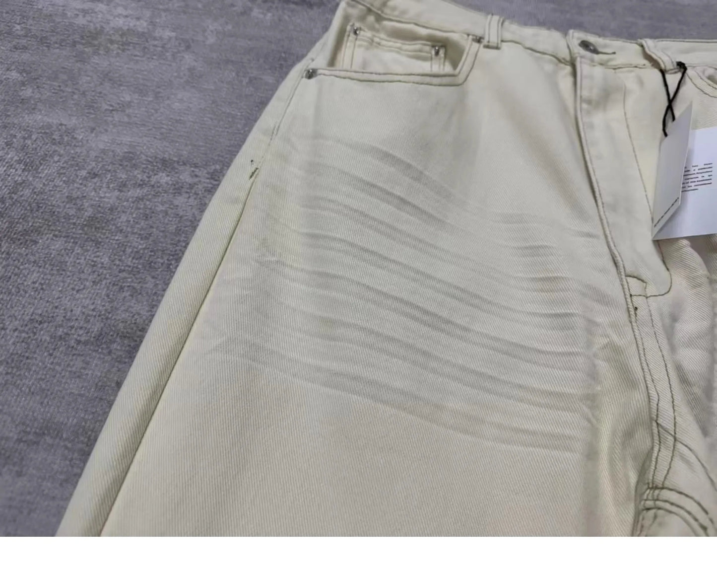 Brand New Rick Sand Zipper Pocket Fit elasticity slim fit PANT Jeans Cotton Denim Pants Comfort Casual Jeans Size S M L XL #B2