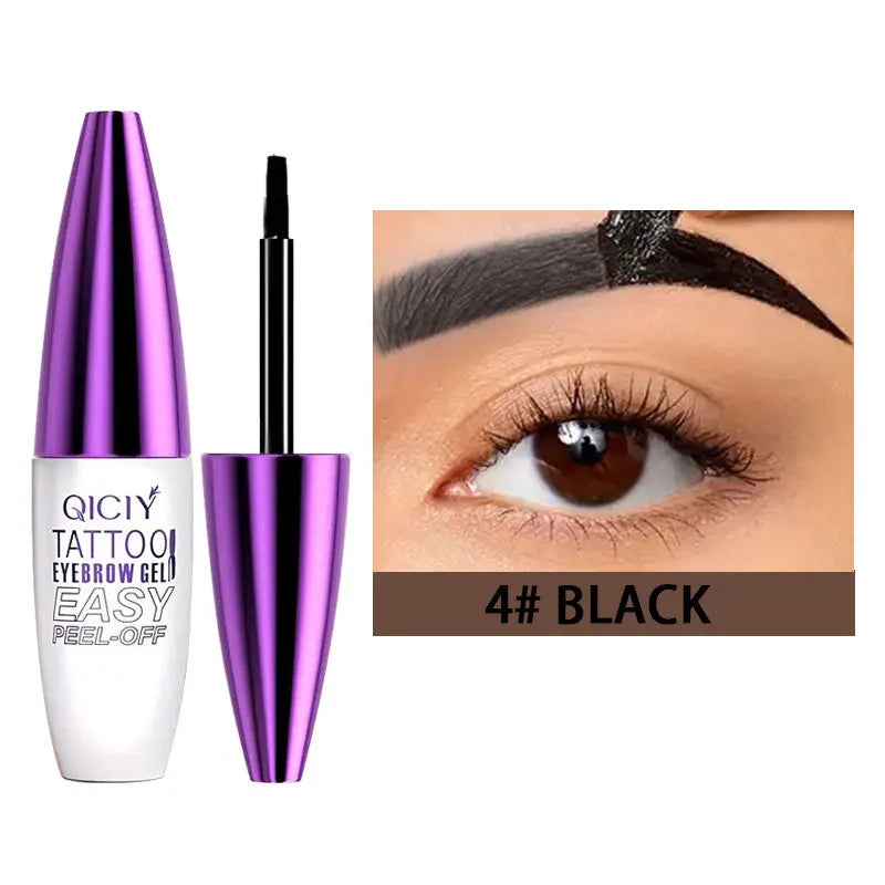 Peel-Off Eyebrow Gel, Long-Lasting Waterproof & Sweatproof, Quick-Dry Tint Gel for Perfect Brows