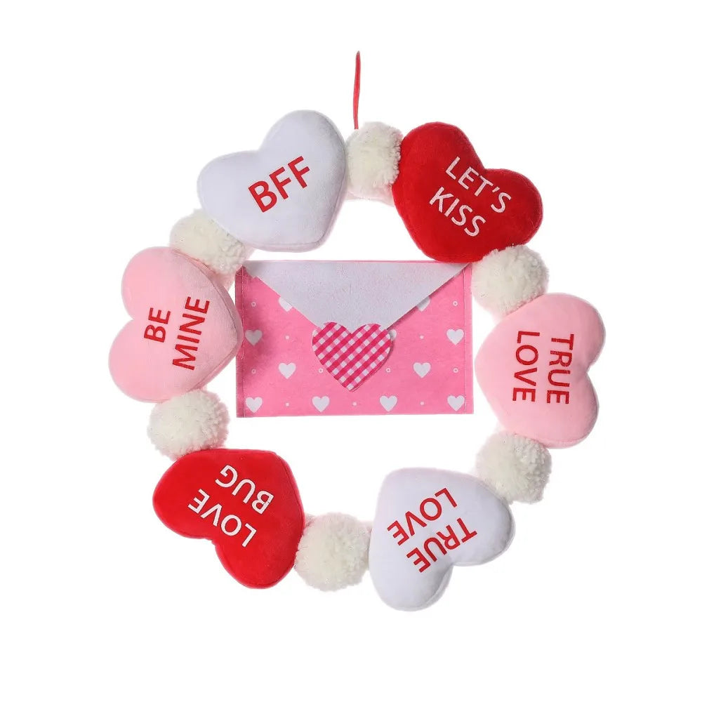 Valentine's Day Flower Wreath, Wedding Decoration Scene Arrangement, Home Door Hanging Decoration, Wall Hanging Small Ornaments