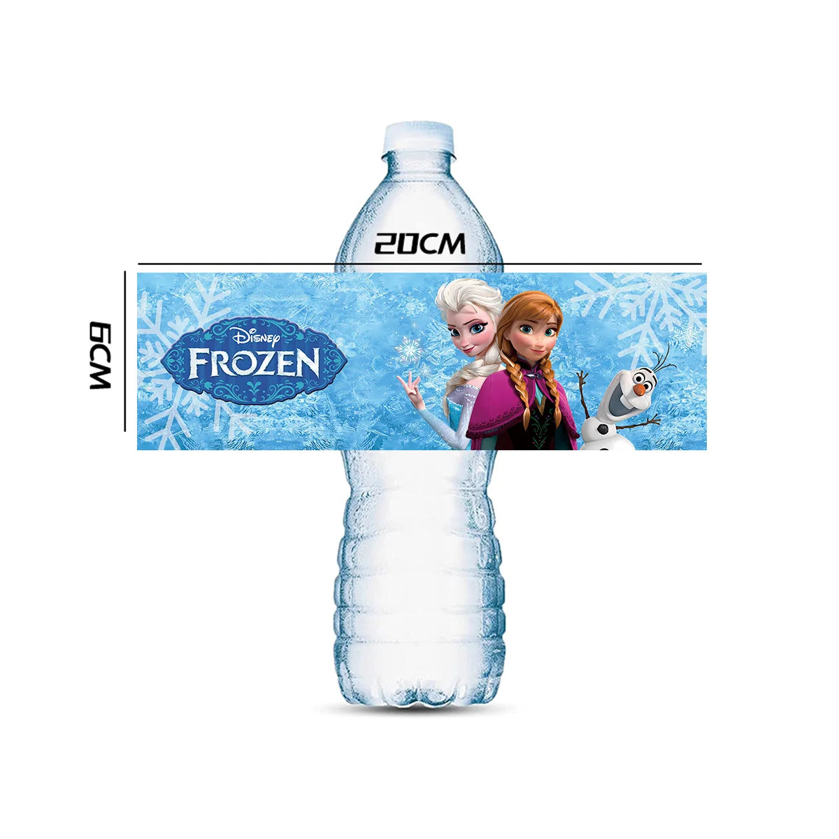 10/PCS Water Bottle Label For Children Disney Frozen Sticker Birthday Decoration Baby Shower Party Gift Girls Party Supplies DIY