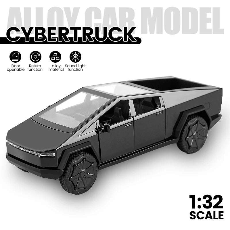 1:32 Cybertruck Pickup Alloy Car Model Diecasts Metal Toy Off-road Vehicles Car Model Simulation Collection Kids Gifts