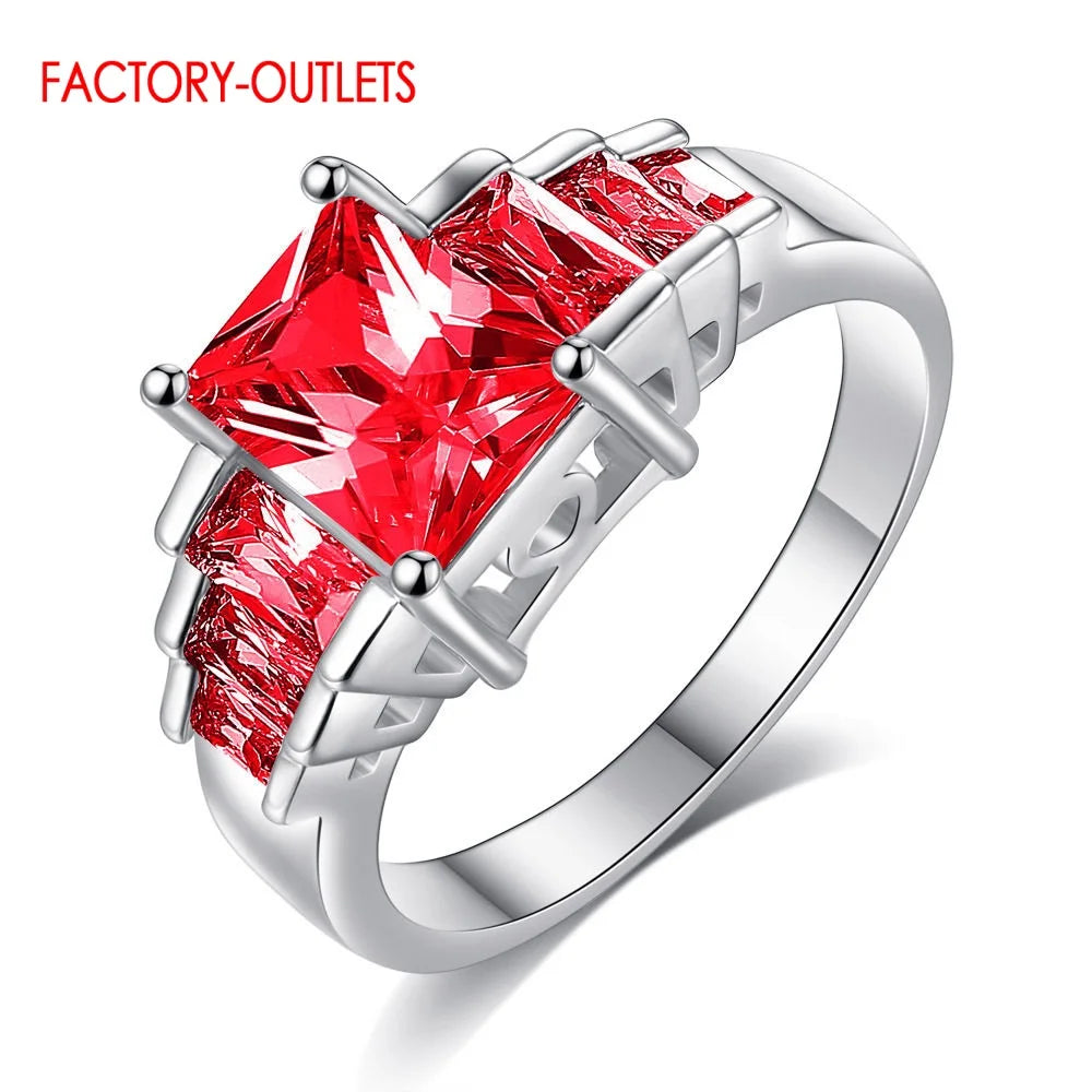 New Popular Temperament Cubic Zircon Finger Rings For Women Girl Genuine 925 Sterling Silver Rings Valentine's Day Gift