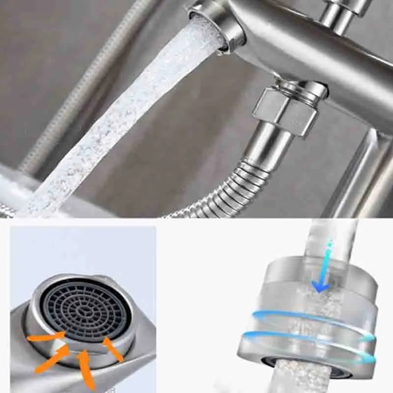 Bathroom Basin Faucet Stainless Steel Single Handle Sink Faucets Cold and Hot Water Mixer Bathtub Tap