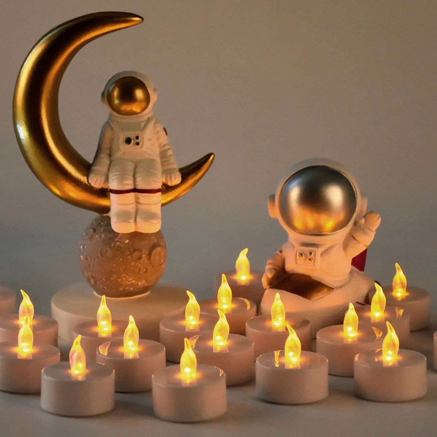 Candlium 12 Pack Warm Yellow LED Flameless Tea Light Candles 200+ Hours Battery Powered Perfect For Wedding Anniversary Decor