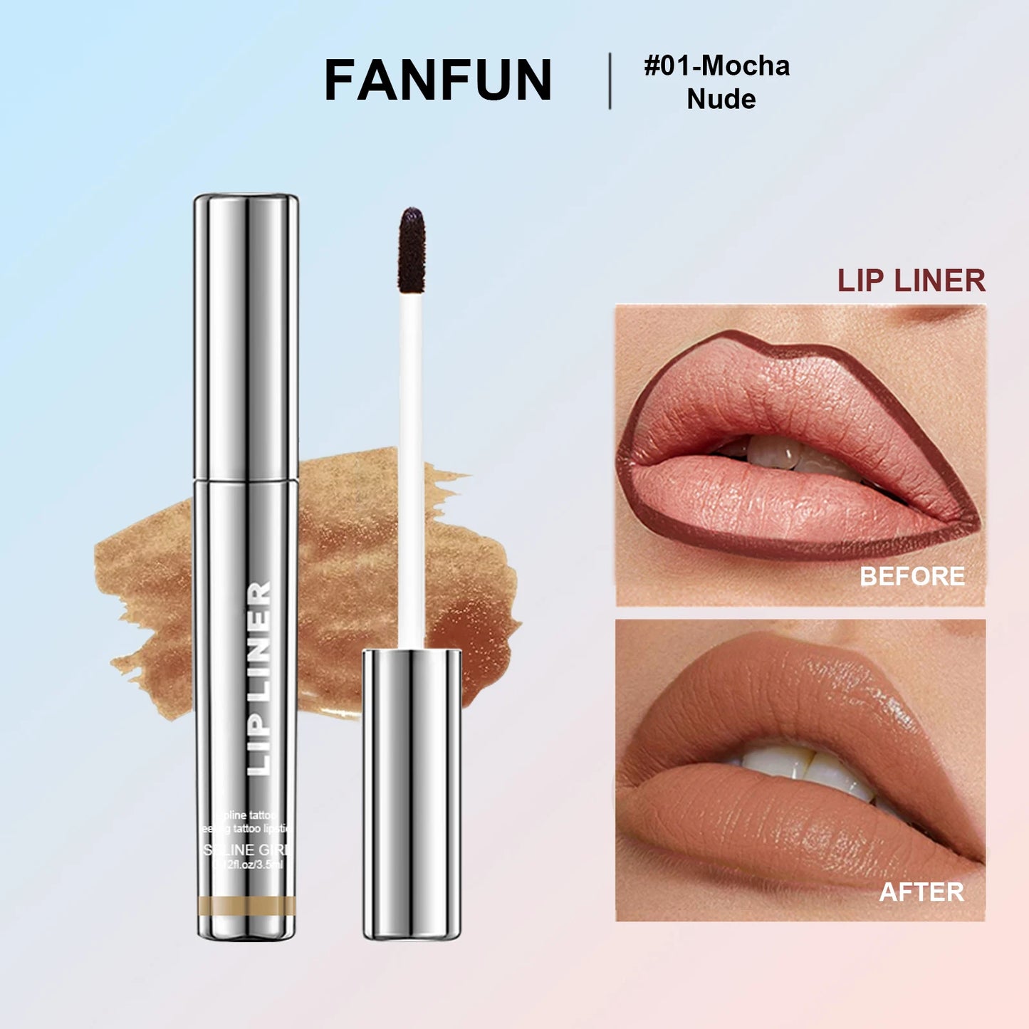 Waterproof Lip Liner Peel Off Tattoo Lipgloss Waterproof Long Lasting Matte Lip Tint Brown Contour Tear-off Lips Stain Cosmetic