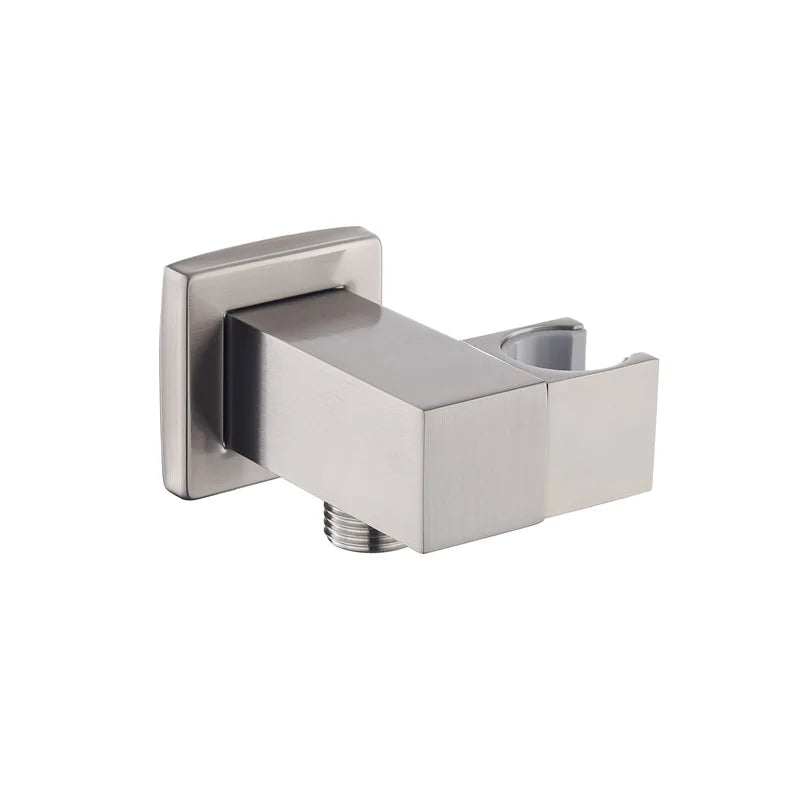 Bathroom Handheld Shower Head Holder Rack Bracket Wall Connector Wall Outlet Elbow Brass Wall Mounted Hand Shower Support