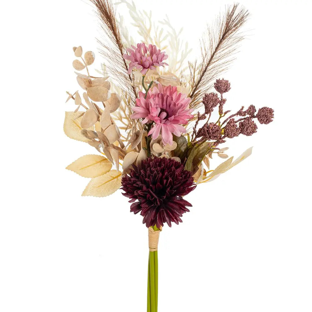 1/3pcs Artificial Flowers Silk Reed Chrysanthemum Wedding Bridal Bouquet Diy Gift Home Vase Courtyard Festival Garden Arch Decor