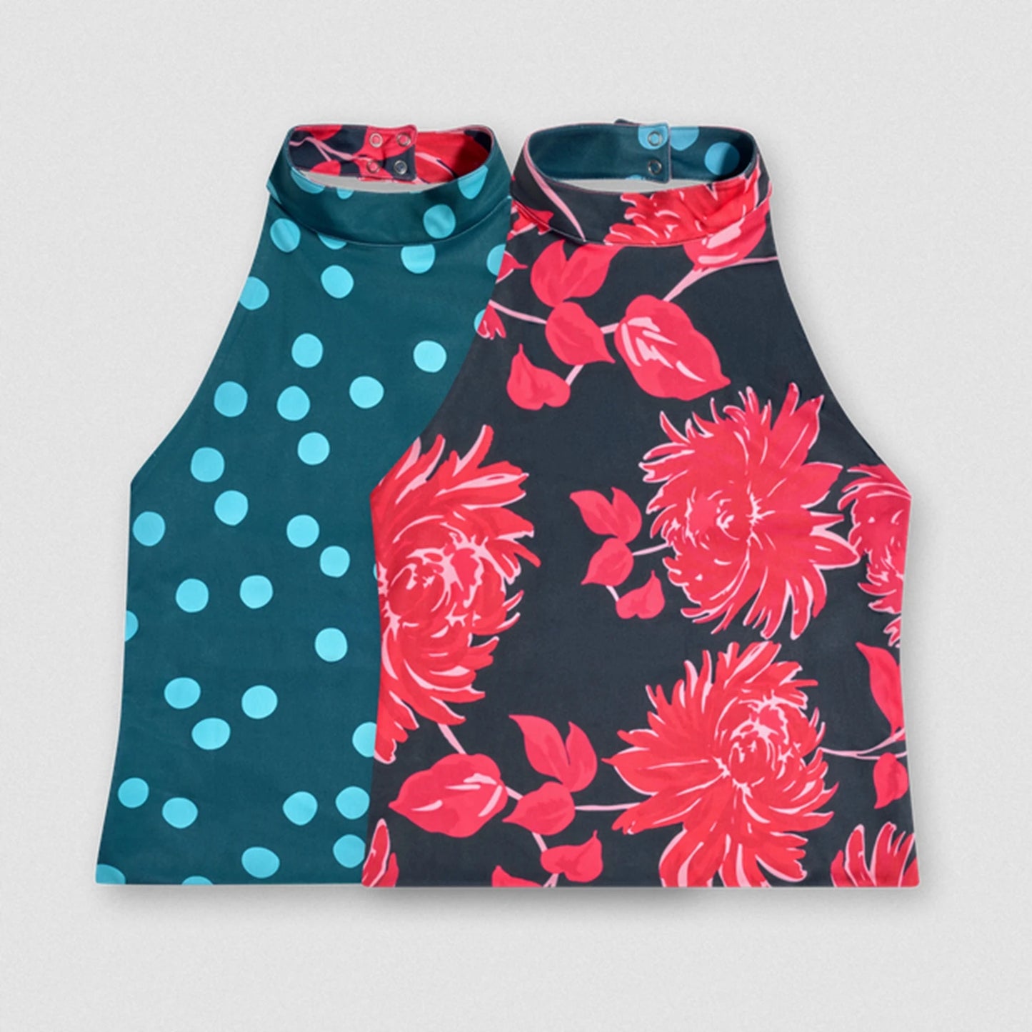 Women Clothes Dot/Floral Halter Tank Tops Backless Vest For Beach Vacation Summer Party Daily Wear Outdoor Activity Streetwear