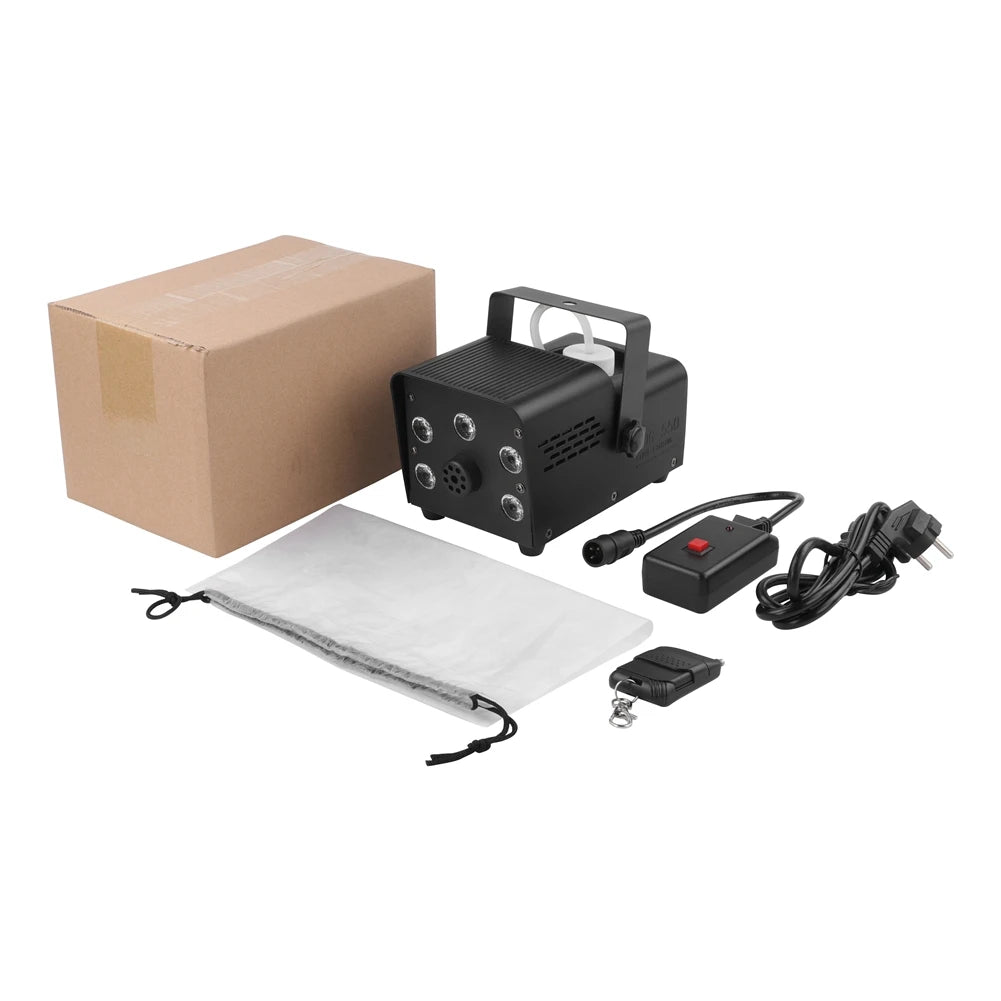 500W 5PCS RGB LED Smoke Machine Wireless Remote Control Fogger Machine Stage Effect Light For Christmas Party Halloween DJ Party