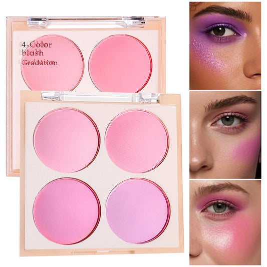 Radiant Blush Palette Makeup – Soft Matte & Shimmer, Natural Glow for a Youthful Look