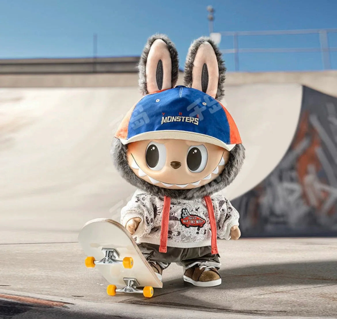 POP MART X VANS Collaboration Original LABUBU Vinyl Plush Doll, Trendy Collectible Gift for Display