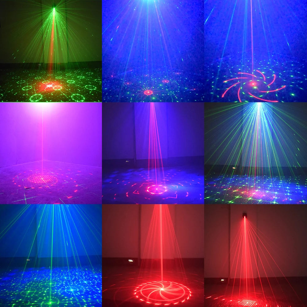 Mini Stage Light Led Dj Disco Laser Projector With Remote Control Professional Stage Lighting Effect for Wedding Home Party Lamp