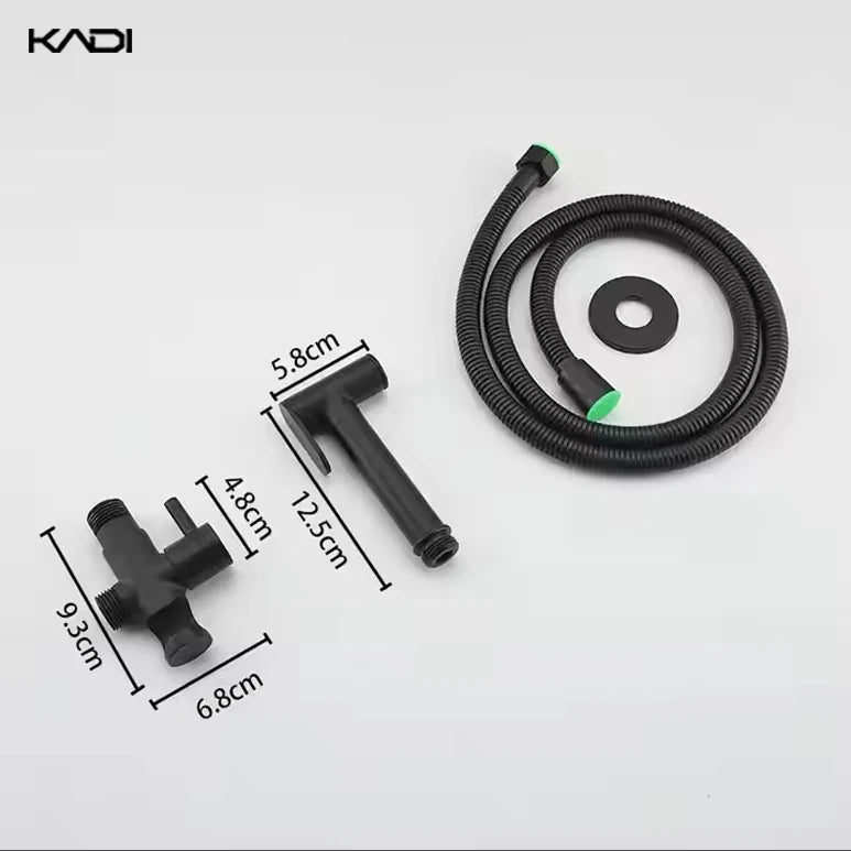 Portable Brass Hand-Held Bidet Sprayer Single Cold Shower Cover with Perforated Jet for Toilet Cleaning for Bathroom Use