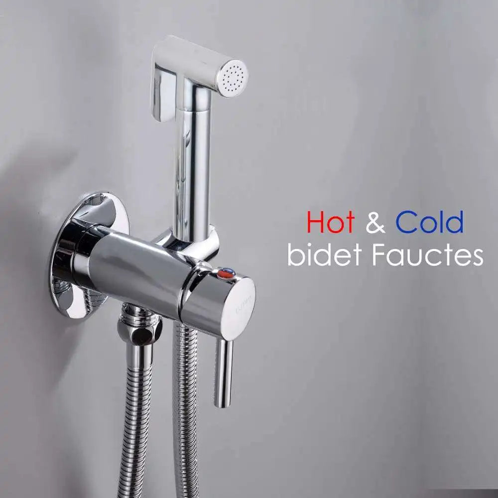HLK Wholesale High Quality Brass Cold and Hot Mixed Shattaf Bidet Sprayer High Pressure Hand Bidet for Toilet and Bathroom