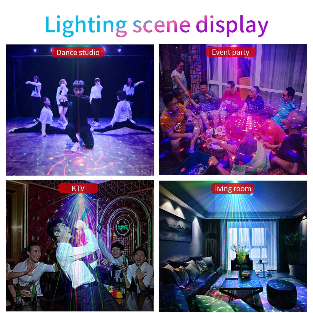 Mini Stage Light Led Dj Disco Laser Projector With Remote Control Professional Stage Lighting Effect for Wedding Home Party Lamp