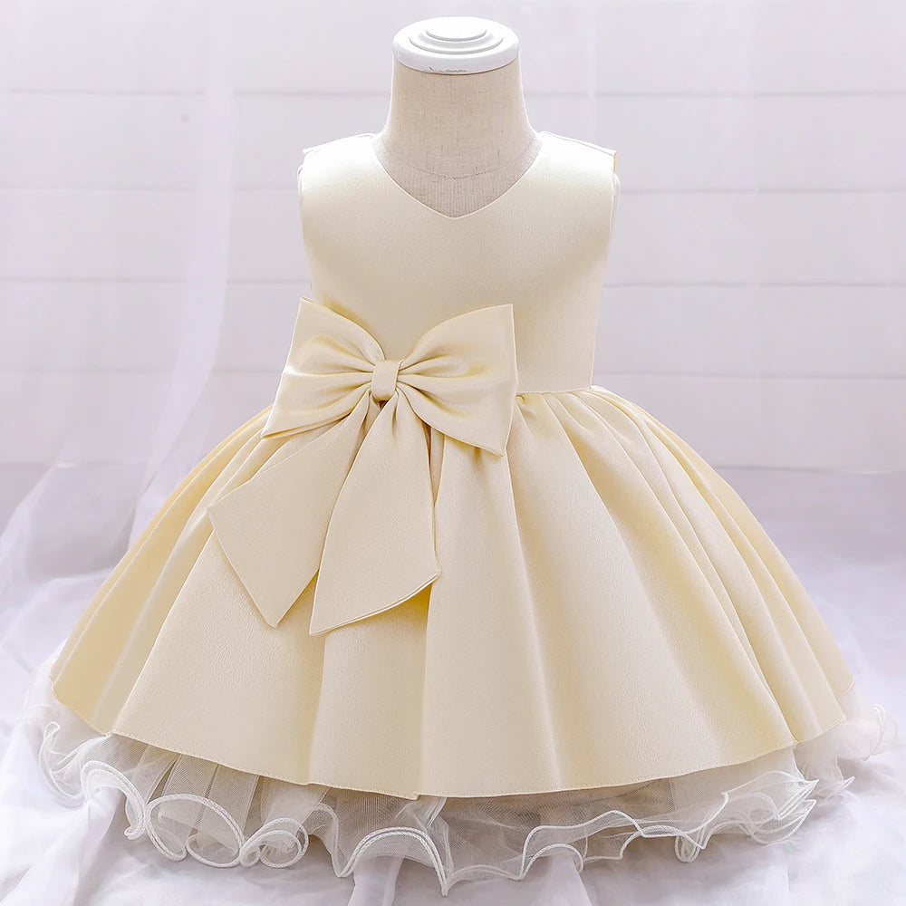 Infant Baby Girl Christmas Dresses Sequin Bow Princess Dress For Girls Birthday Wedding Party Dress Children Evening Clothes