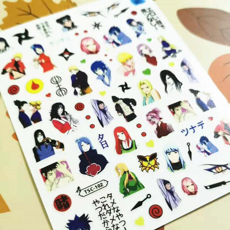 Anime JoJos Bizarre Adwenture Design 3D Decoration Sliders DIY Back Glue Self Adhesive  Nail Art Sticker TSC 133