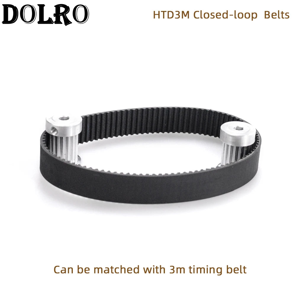 Arc HTD 3M Timing belt C=501 504 507 510 513 519 522 525 531 537 width 6/9/10/12/15/20mm Rubbe Closed Loop Synchronous pitch 3mm