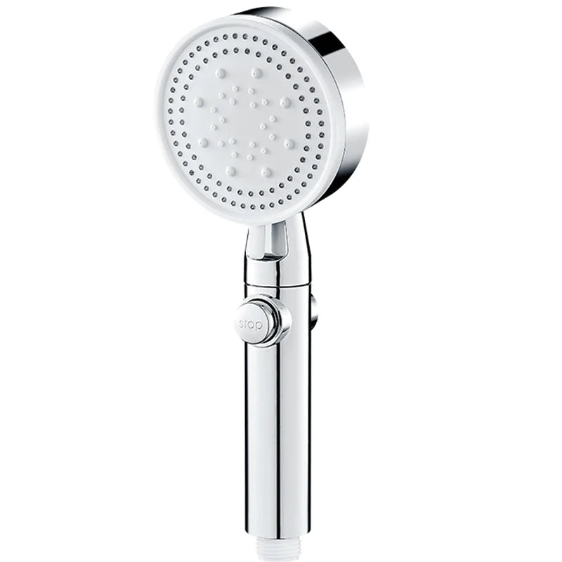 Handheld Shower Head 5 Spray Modes ABS Filter Pressure Booster Hotel Use Modern Design Water Saving Adjustable