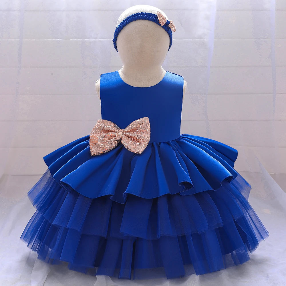 Infant Baby Girl Christmas Dresses Sequin Bow Princess Dress For Girls Birthday Wedding Party Dress Children Evening Clothes