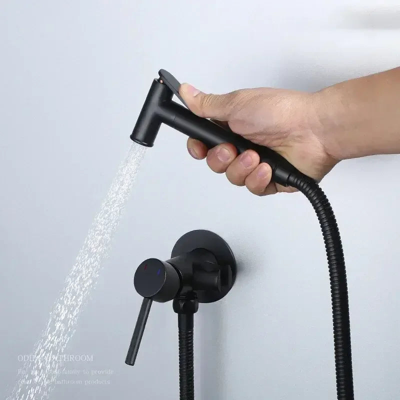 HLK Wholesale High Quality Brass Cold and Hot Mixed Shattaf Bidet Sprayer High Pressure Hand Bidet for Toilet and Bathroom