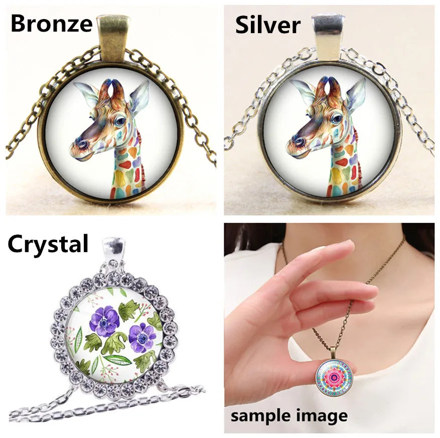 Enrolados Tangel Princess Rapunzel Round Photo Glass cabochon silver plated/Bronze/Crystal pendant necklace jewelry