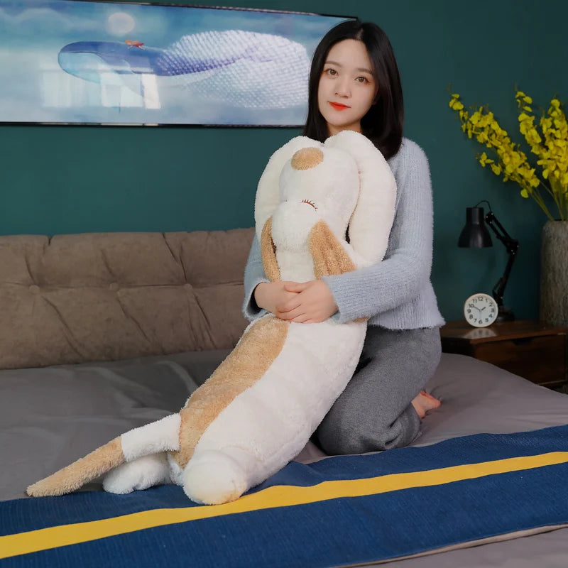 150CM Lovely Soft Down Cotton Dog Plush Pillow Doll Stuffed Pet Doll  Sleep Pillow Accompany Gift for Girlfriend