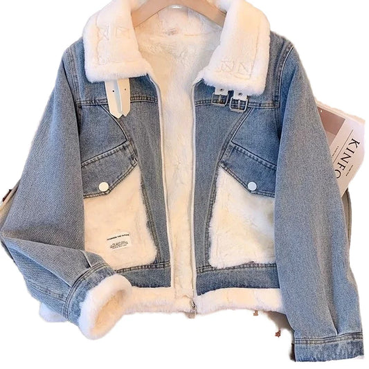 2025 Winter Casual Denim Coats for Women Loose Style Breathable Quick Dry High Quality