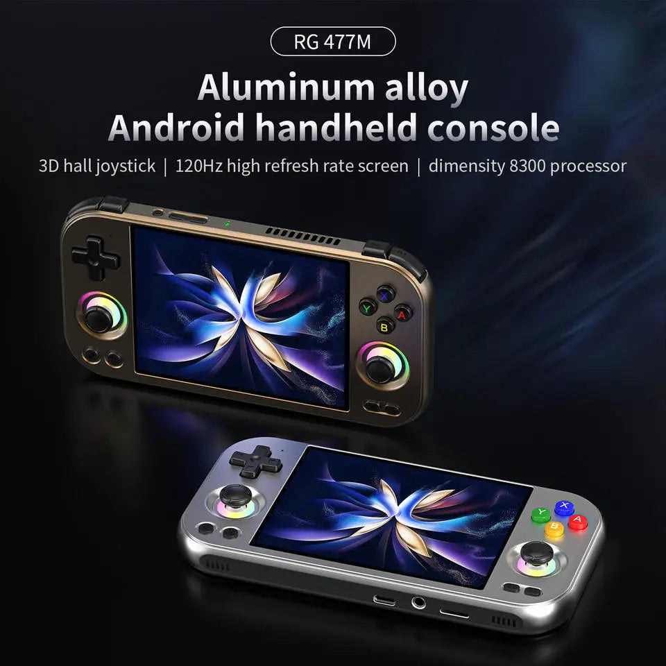 The New RG 477M Aluminum Alloy Android Handheld Large-screen Nostalgic Handheld Game Console