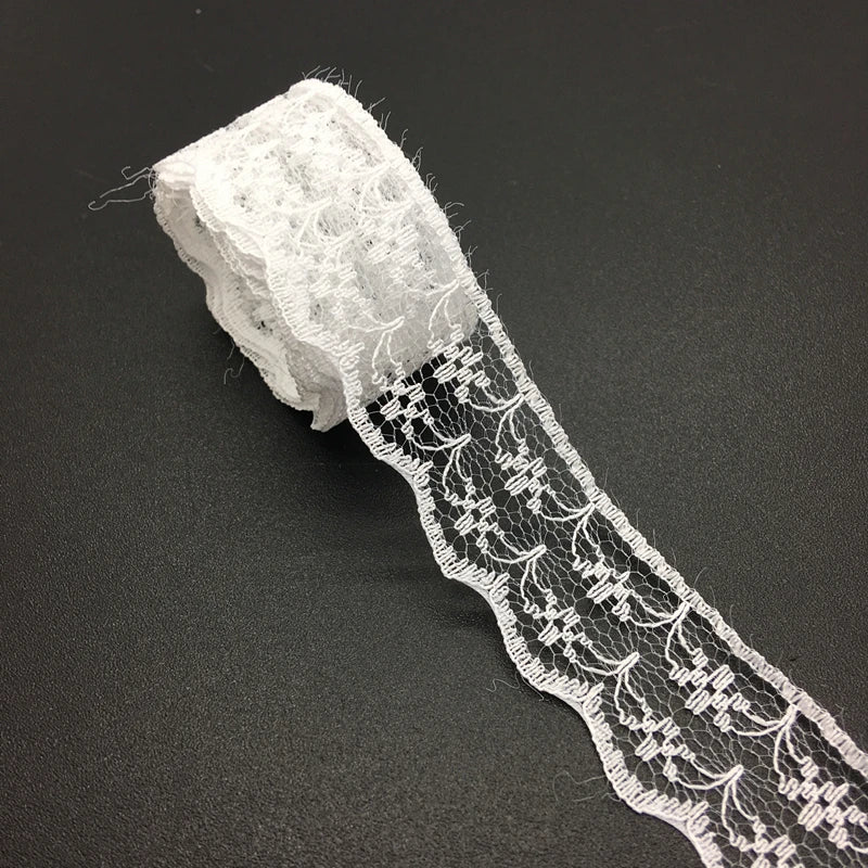 3/4" 20mm Wide (10yards/lot) Handicrafts Embroidered Net Lace Trim Ribbon DIY Wedding/Birthday/Christmas Decorations