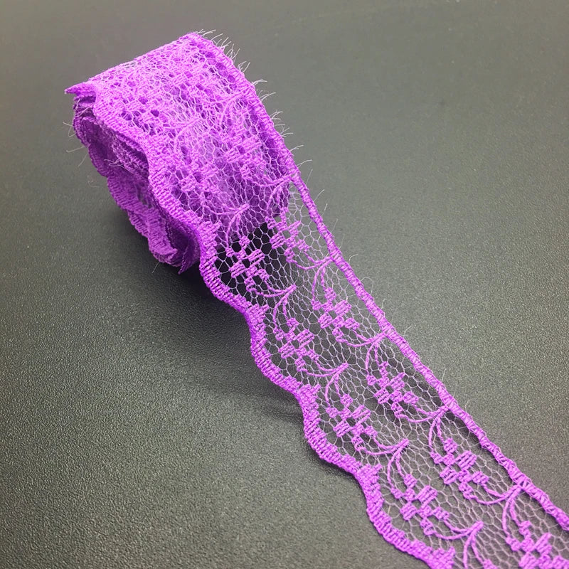3/4" 20mm Wide (10yards/lot) Handicrafts Embroidered Net Lace Trim Ribbon DIY Wedding/Birthday/Christmas Decorations