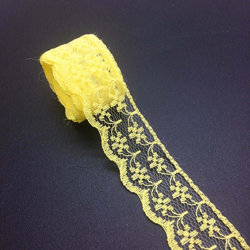 3/4" 20mm Wide (10yards/lot) Handicrafts Embroidered Net Lace Trim Ribbon DIY Wedding/Birthday/Christmas Decorations