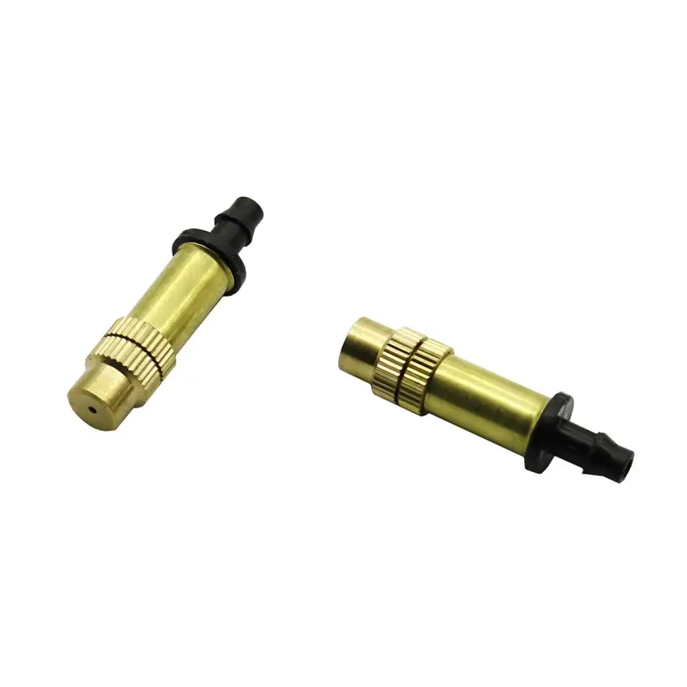 5 Pcs Garden Watering Irrigation Cooling Atomization Sprinklers Adjustable Brass Mist Particles Fine Mist Connection 4/7 Hose