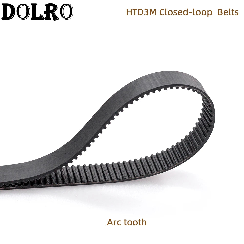 Arc HTD 3M Timing belt C=501 504 507 510 513 519 522 525 531 537 width 6/9/10/12/15/20mm Rubbe Closed Loop Synchronous pitch 3mm