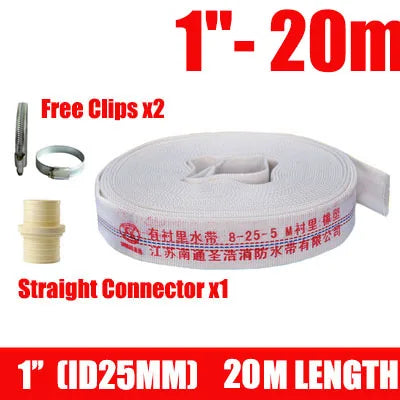 NuoNuoWell Heavy Duty Canvas Hose Agricultural Irrigation Garden Watering Belt High Pressure Pump Fire Hose Explosion-Proof